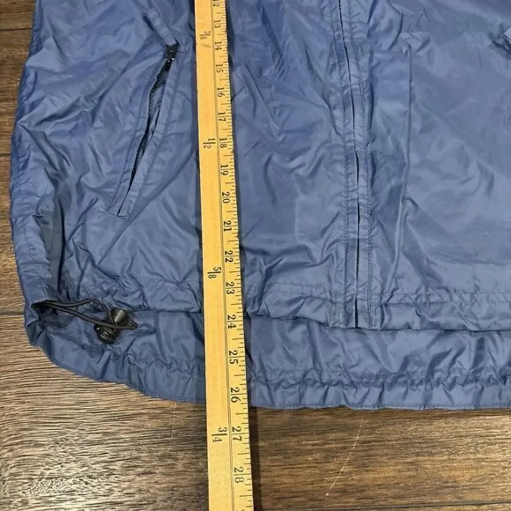 Roots Athletics 73 Full Zip Windbreaker Jacket Men's Small‎ Blue Hooded
